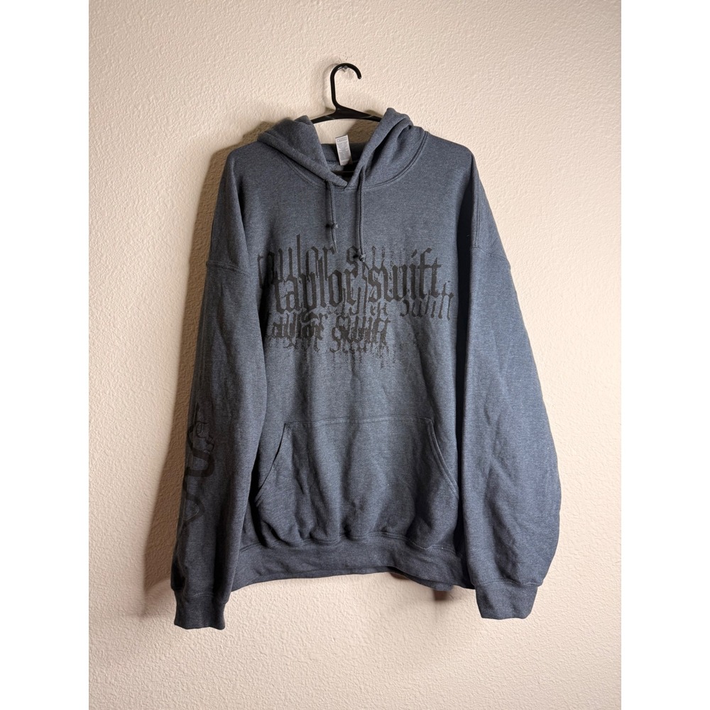 Taylor Swift Reputation No Explanation Grey Hoodie XL Sweatshirt Festival Goth